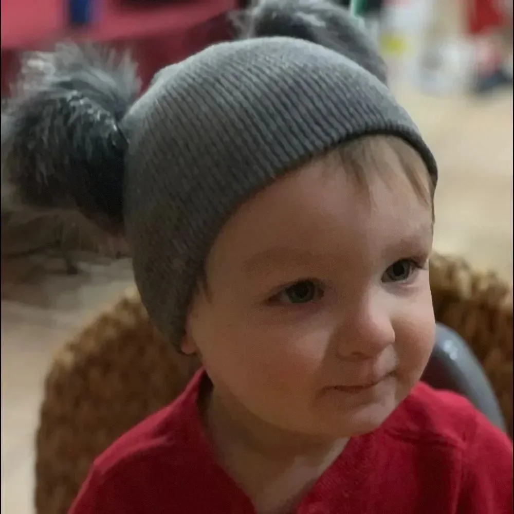 Double Pom Toddler/Baby Hat‎